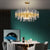 Modern Chandelier Semi-Flushed Crystal Pendants Elbow Tube  Decorative Lighting