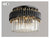 Modern Chandelier Black Coated Stainless steel Crystal Sticks-Longree