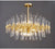 Summer In Santorini  Modern Chandelier Semi-Flushed Crystal Pendants Elbow Tube