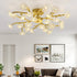 Ceiling In Blooming Modern Chandelier Crystal Flower Stems LED