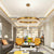 Modern Chandelier Stainless Steel Circle With Crystal Sticks LED Lights For Lounge