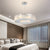 Modern Stainless steel Clear Glass Chandelier  For Bedroom