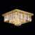 Modern Square Crystal Pendants Chandelier  For Living Room