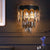 Modern Black Metal And Crystal LED Wall Mount Wall Sconces