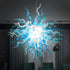 Chihuly Style Blown Glass Chandelier Blue And White