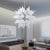 Sputnik Style Blown Glass Chandelier LED White Pendant Light