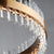 Modern Chandelier Stainless Steel Circle With Crystal Sticks LED Lights
