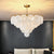 Modern Iron Frame Glass Medallions Chandelier For Dining Room