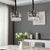 Modern Round Black Metal Frame Crystal Chandelier For Dining Room