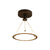 Modern Ceiling Light Round LED In Circle Flush Mount Remote Control-Longree