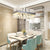 Modern Chandelier Clear Crystal Stainless Steel Lighting Fixture For Lounge