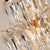 Chrome Iron Crystal Pendants Multi Layers Wall Fitting