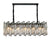Modern Chandelier Oval Black Metal Frame With Glass-Longree