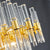 Modern Chandelier Semi-Flushed Crystal Pendants Straight Tube
