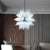 Sputnik Style Blown Glass Chandelier LED White Pendant Light