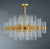 Summer In Santorini  Modern Chandelier Semi-Flushed Crystal Pendants