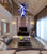 Blown Glass Chandelier Blue And Black And White Chihuly Style