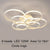 Modern Geometric Led Flush Mount Dimmable Chandelier 