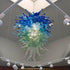 Blown Murano Glass Chandelier Chihuly Style Green Blue Clear Colors
