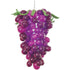 Blown Glass Bubbles Chandelier Violet Grape Shape Balls