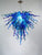 Blown Glass Chandelier Blue Chihuly Style Art Decor