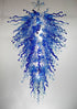 Blown Glass Chandelier Blue And Clear D32"*H60" RL026