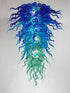 Blown Glass Chandelier Curly And Spike D28in X H48in RL030