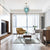 blue blown glass chandelier for Villa.jpg