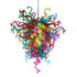 Blown Glass Chandelier Colorful Chihuly Style