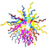 Blown Glass Chandelier Colorful Chihuly Style