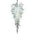Blown Glass Chandelier Clear Green And White Chihuly Style