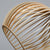 Modern Pendant Light Wooden Arch Slats Art Decor