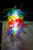 Blown Glass Chandelier Large Colorful Chihuly Style Art Decor