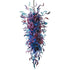 Giant Size Blown Glass Chandelier Blue And Purple Murano Glass