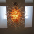 Flame Rising Chihuly Like Blown Glass Chandelier