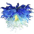 Blown Murano Glass Chandelier Blue And Clear Chihuly Style Ornament
