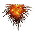 Autumn Blaze Chihuly Style Orange Blown Glass Chandelier
