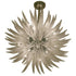 Chihuly Type Blown Glass Chandelier Coiled Cone Clear Horn Shape