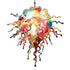 Unique Blown Glass Chandelier Multi Colors Chihuly Style Art Decor