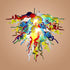 Chihuly Style Blown Glass Chandelier Multi Colors