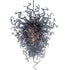 Blown Glass Chandelier Gray And Clear Color Chihuly Style