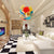 Blown Glass Chandelier Colorful Blooms Glass Plates