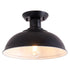 Industrial Ceiling Light Minimalist Flush Mount Black Iron D13"*H8"