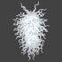 Blown Glass Chandelier Chihuly Style Pure White Hand Blown