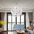 White Blooms Blown Glass Chandelier Murano Glass Plates
