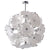 chihuly blown glass flower chandelier