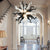 Starburst Blown Glass Chandelier Black And White Hand Blown