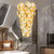 Seashells Design Glass Plates Chandelier Golden And White 