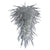 clear blown glass chandelier