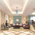 cold white blown glass chandelier